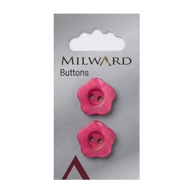 Bouton Milward Fleur rose 20 mm x2