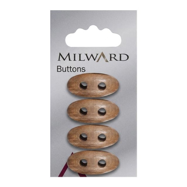 Bouton Milward Bois 26 mm x4