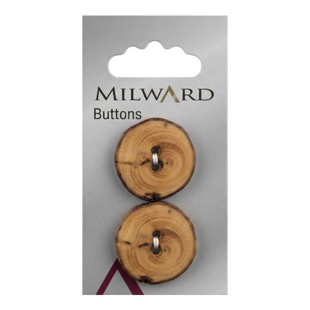 Bouton Milward Bois 25 mm x2