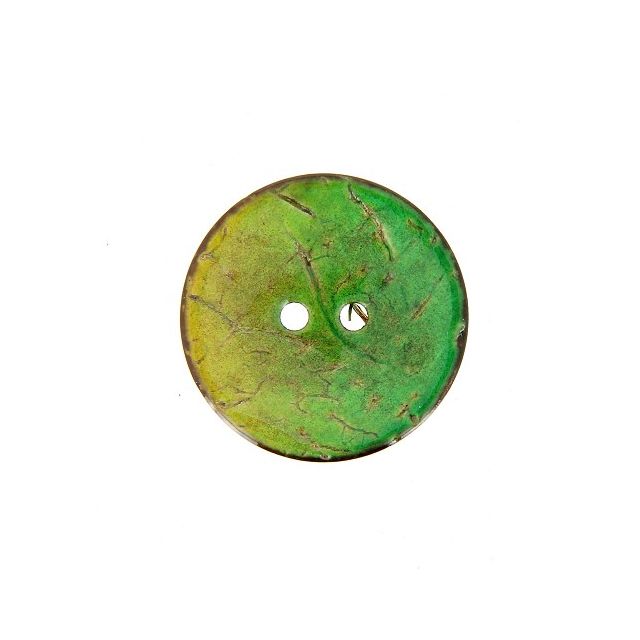 Bouton bois Claudie brillant 22 mm - Vert