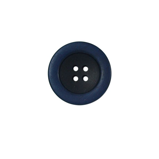 Bouton bicolore Giorgio 22 mm - Bleu marine