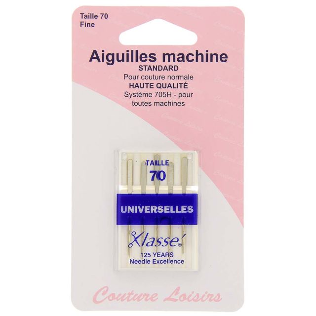 Aiguilles standard pour machine à coudre n° 70 x5