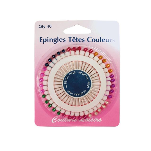 Epingles têtes perles x40 - 38 mm x 0.62mm