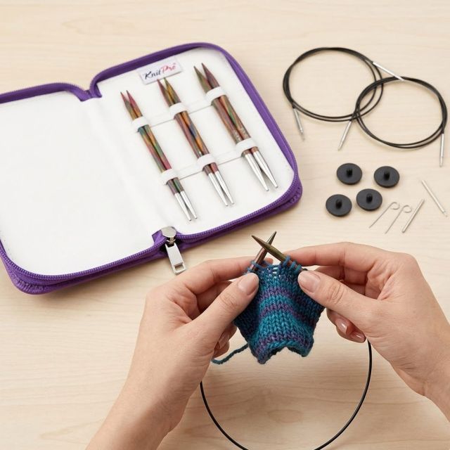 Set d'aiguilles à tricoter circulaires interchangeables Symfonie - Knit Pro