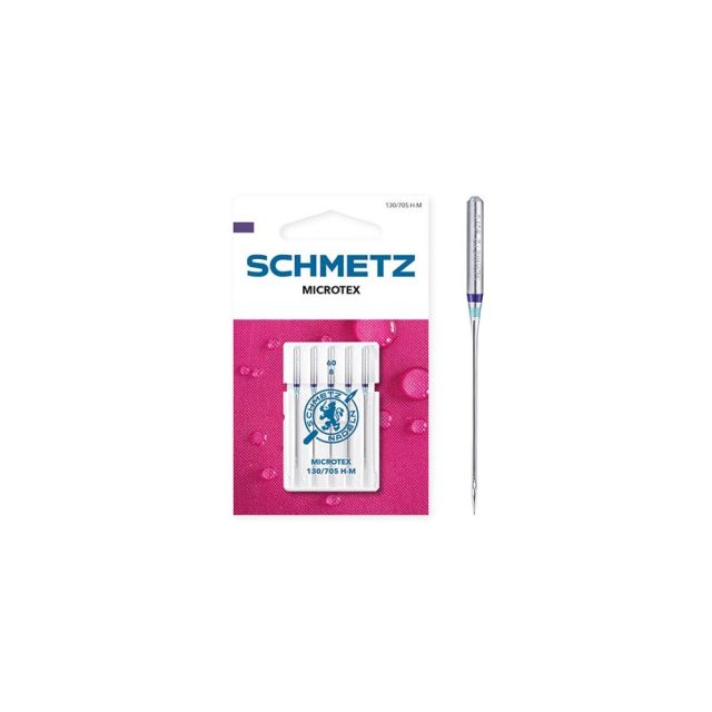 Aiguilles Microtex n° 60/8 Schmetz 130/705 H-M x5