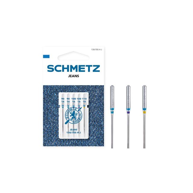Aiguilles assorties Schmetz spécial Jeans x5