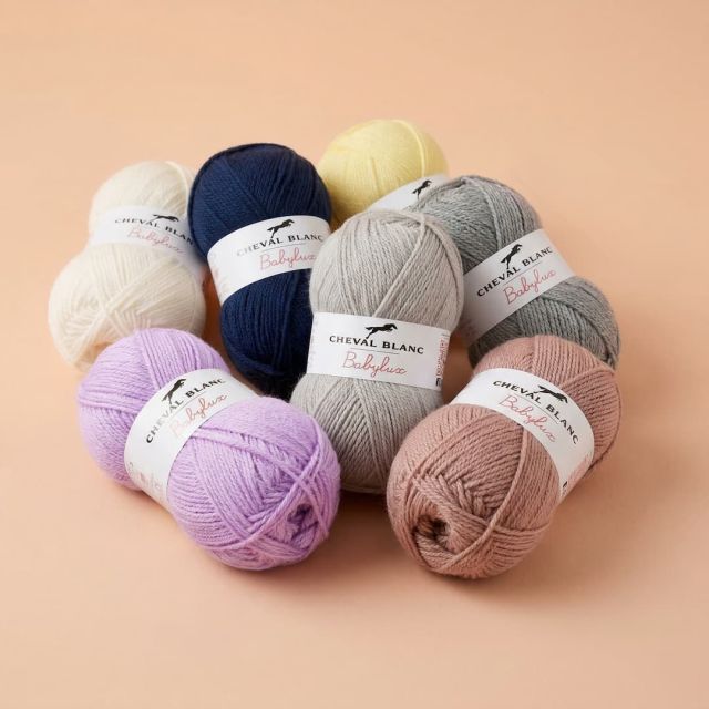 Fil à Tricoter Cheval Blanc Babylux - 8 Couleurs