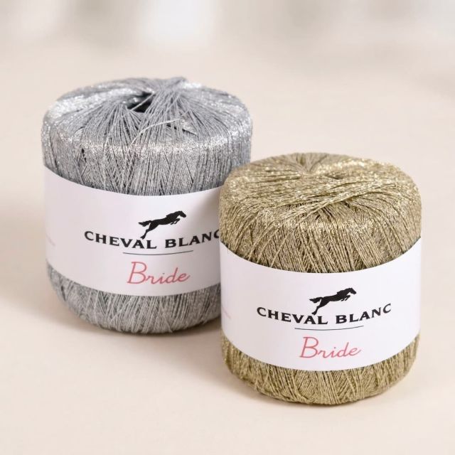 Fil à Tricoter lurex Cheval Blanc Bride - 2 Couleurs