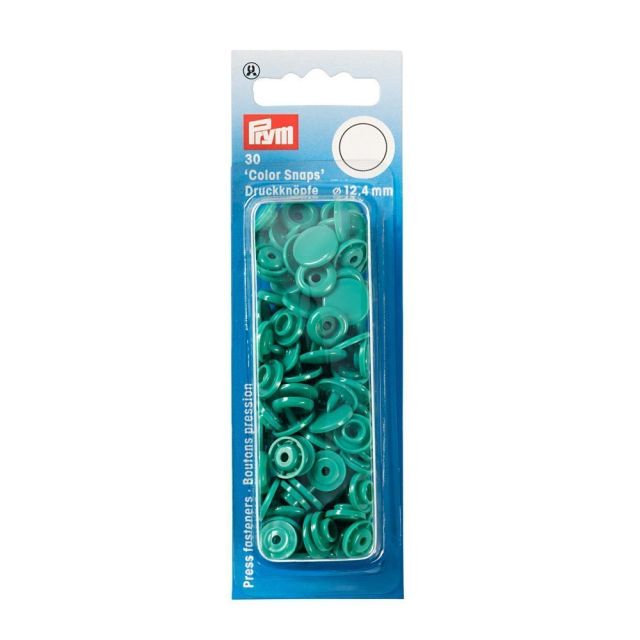 Prym 30 Boutons pression Color Snaps vert 12,4 mm