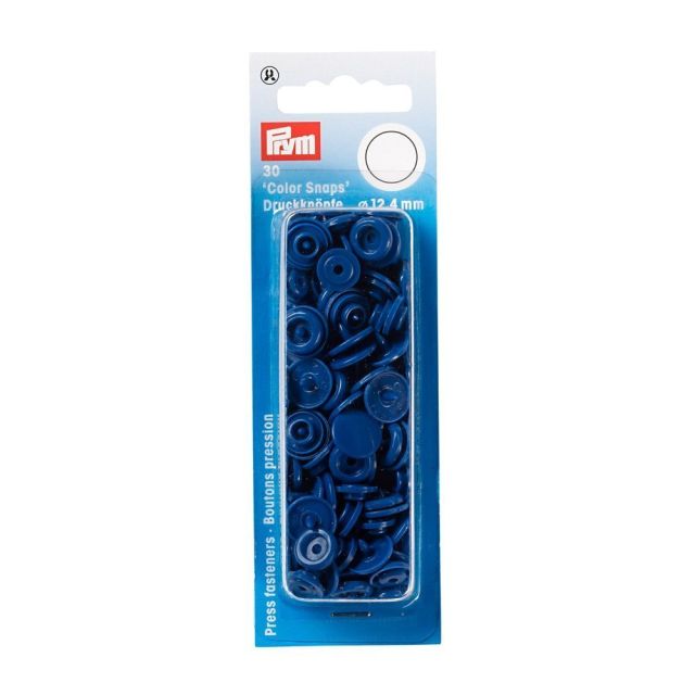 Prym 30 Boutons pression Color Snaps bleu 12,4 mm