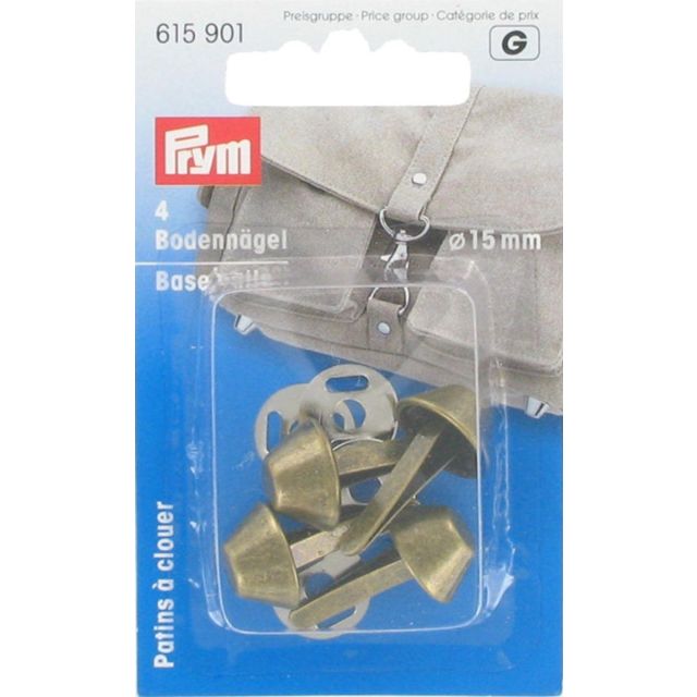 Patins de sac Prym 15 mm - Laiton antique