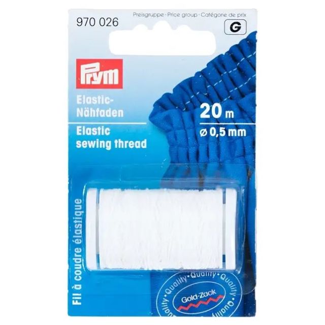 Fil à coudre élastique Prym Blanc