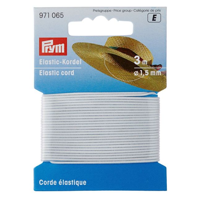 Corde élastique Prym 1,5 mm - Blanc