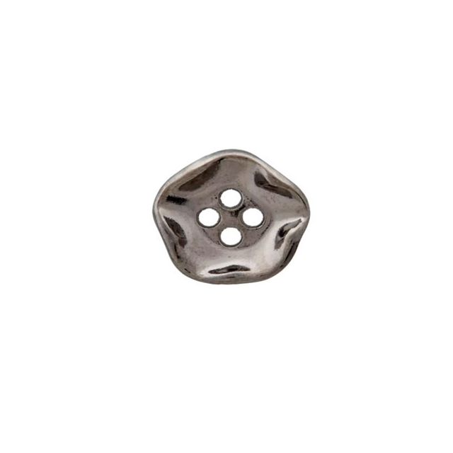 Bouton Prym en métal 15 mm - Titane rond irrégulier