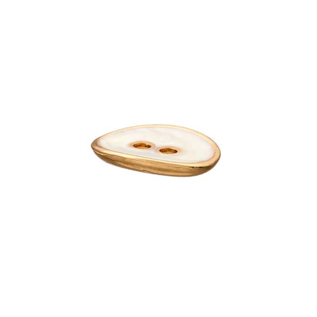 Bouton Prym en métal/polyester 15 mm - Or ovale