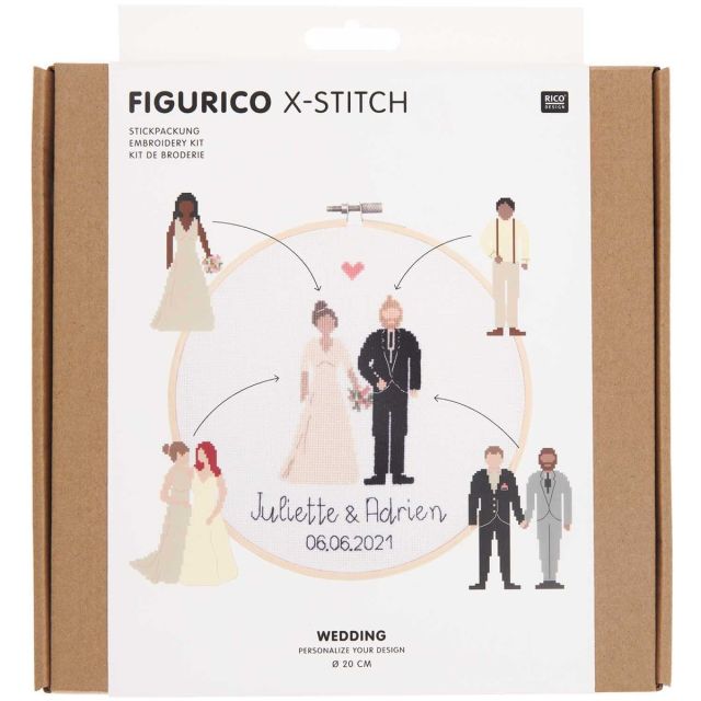 Kit Broderie Figurico mariage - Rico Design