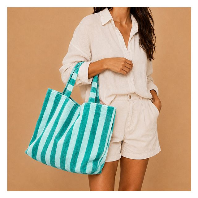 Kit Couture Craftine Sac éponge rayé Vert