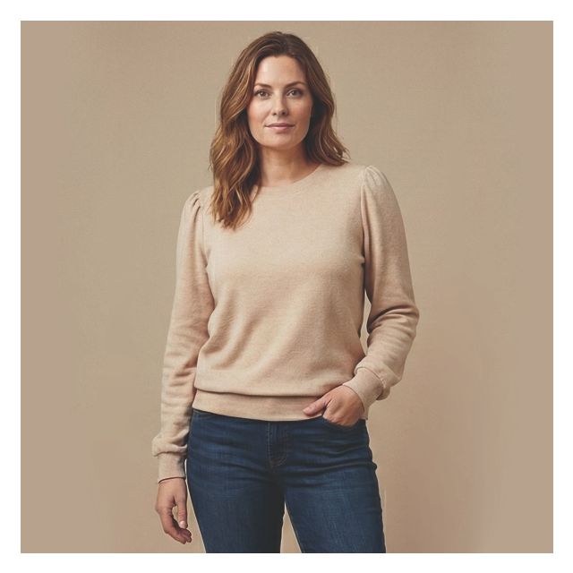 Kit Couture Craftine Sweat Molleton Nude Pailleté