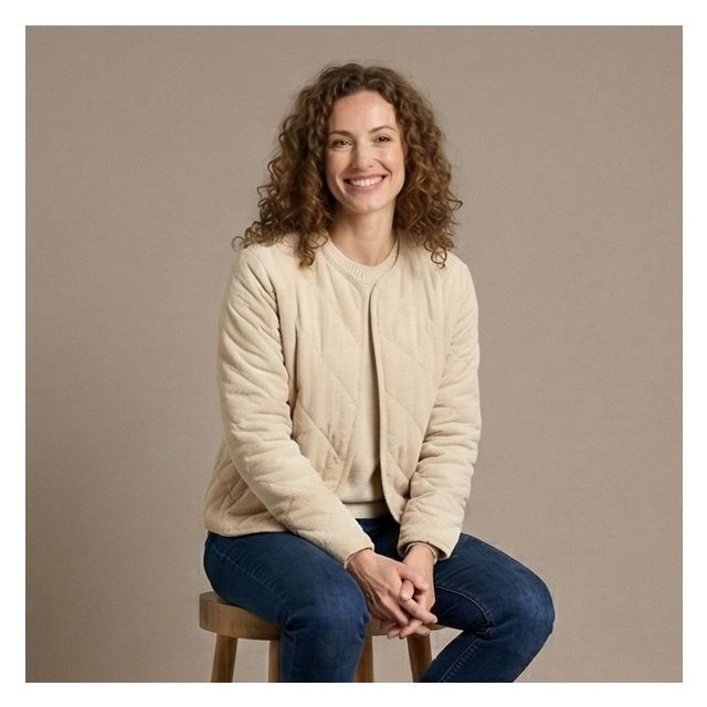 Kit Couture Craftine Veste Aneth matelassé Velours Ecru