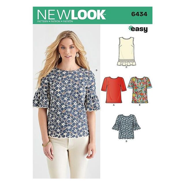 Patron New Look 6434 Blouse