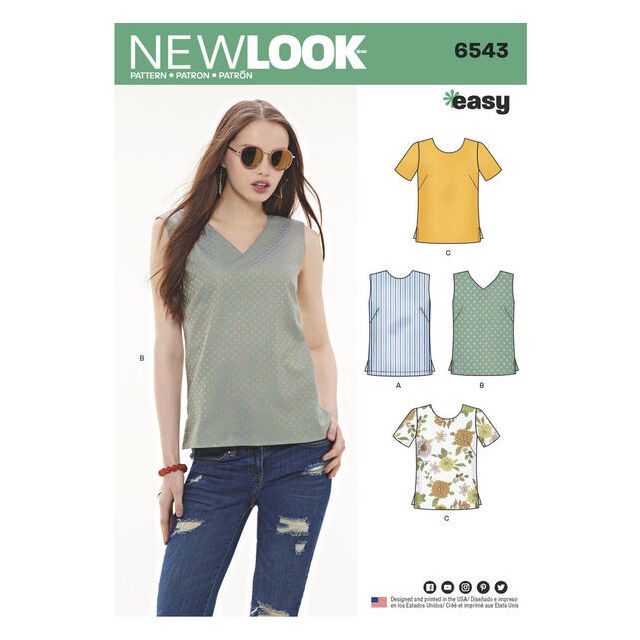 Patron New Look 6543 Haut