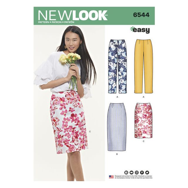 Patron New Look 6544 Pantalon & Jupe