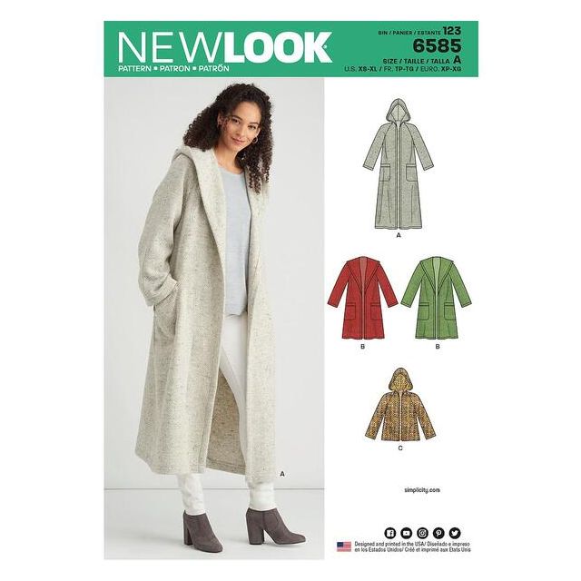 Patron New Look 6585 Manteau