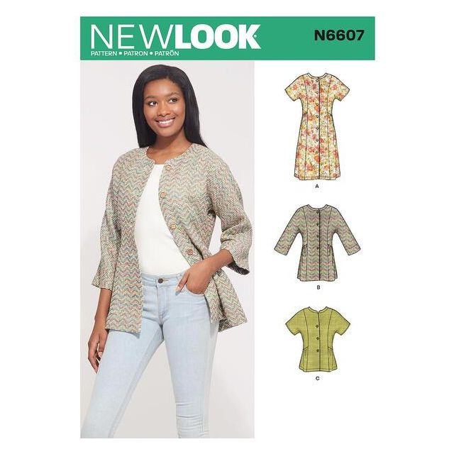 Patron New Look 6607 Veste & Robe