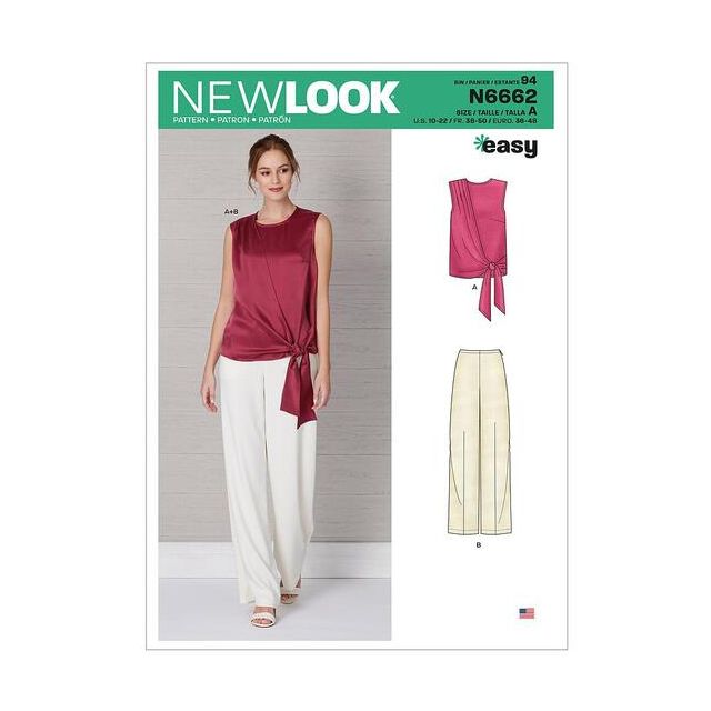 Patron New Look 6662 Haut & Pantalon 