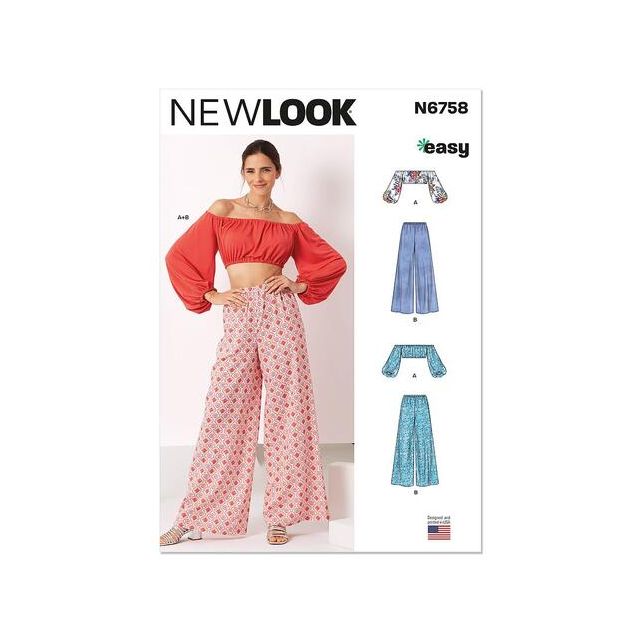 Patron New Look 6758 Top & Pantalon