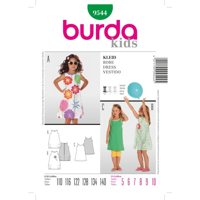 Patron Burda 9544 Robe