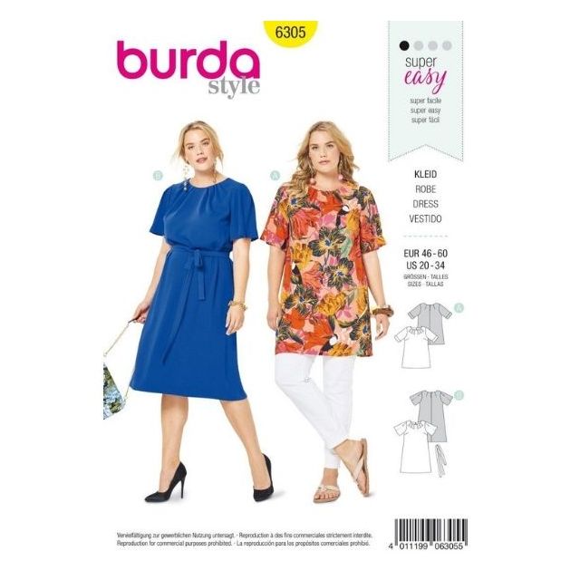 Patron Burda 5305 Robe