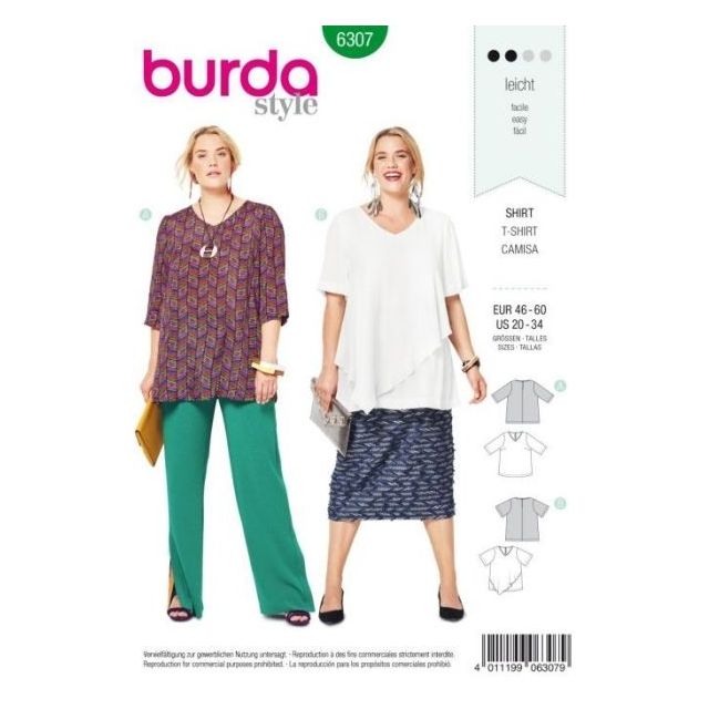 Patron Burda 6307 T-shirt