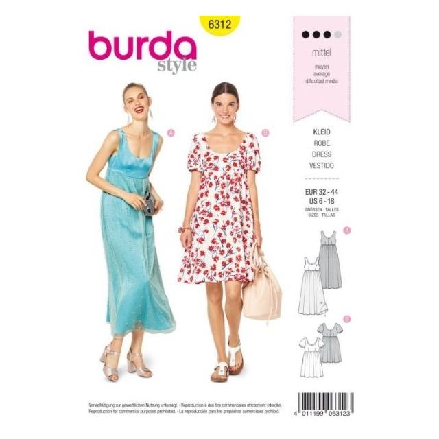 Patron Burda 6317 Robe