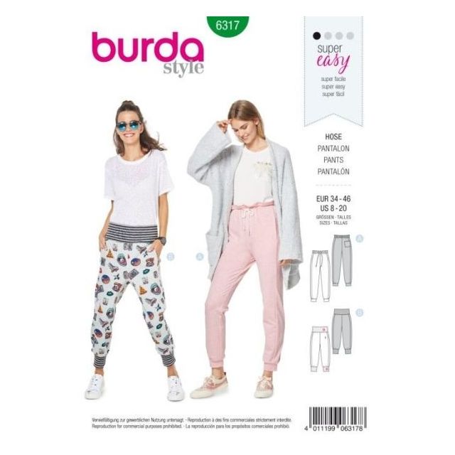 Patron Burda 6317 Pantalon