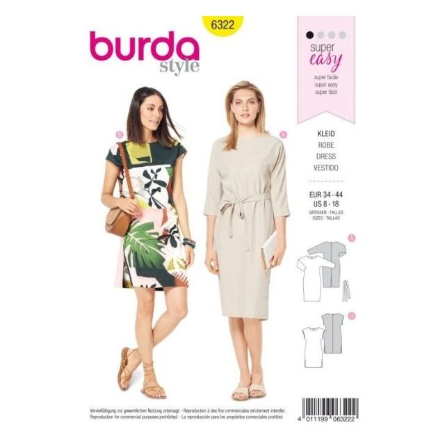 Patron Burda 6322 Robe