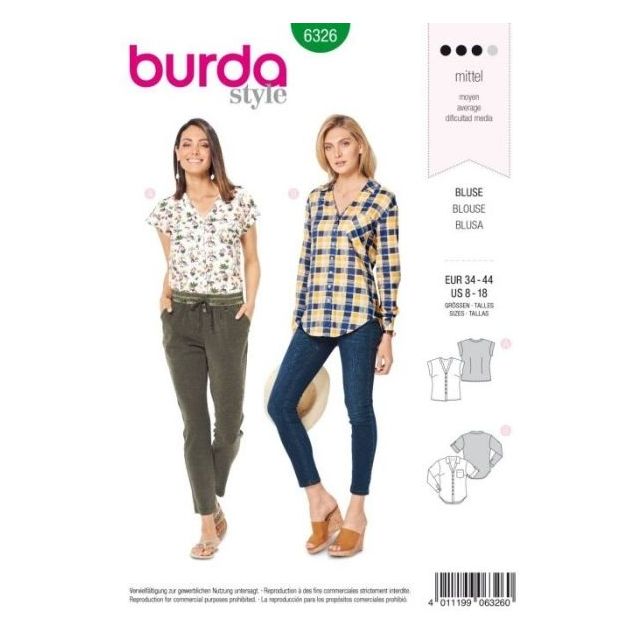 Patron Burda 6326 Blouse