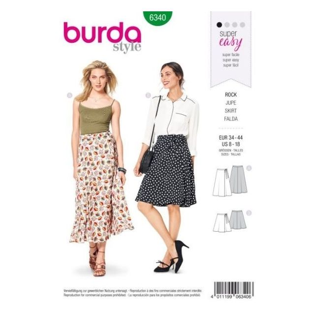 Patron Burda 6340 Jupe