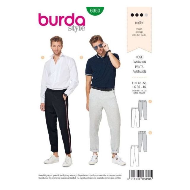 Patron Burda 6350 Pantalon