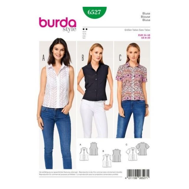 Patron Burda 6527 Blouse