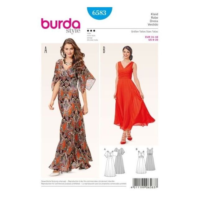 Patron Burda 6583 Robe