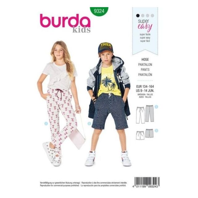 Patron Burda 9337 Pantalon