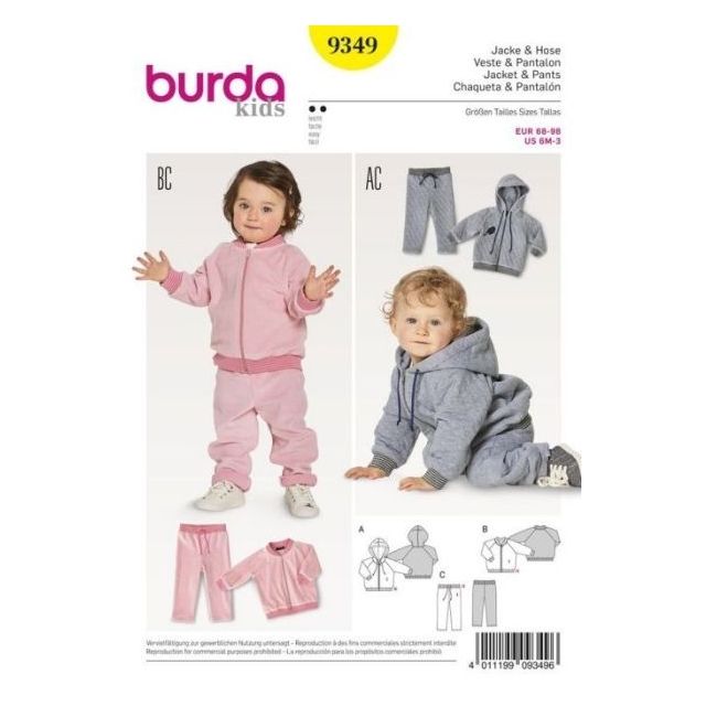 Patron Burda 9349 Veste & Pantalon Enfant