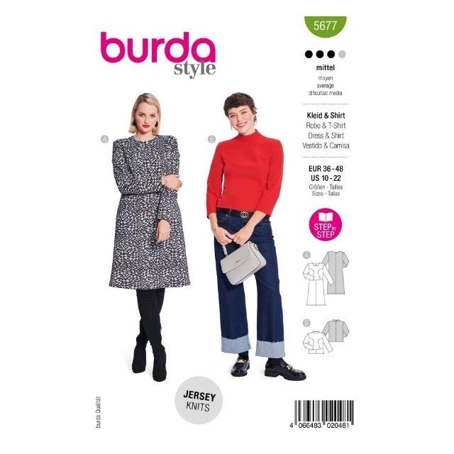 Patron Burda 5677 Robe & T-Shirt