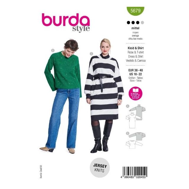 Patron Burda 5679 Robe & T-Shirt