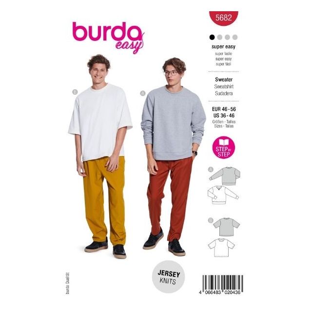 Patron Burda 5682 T-Shirt & Pull 