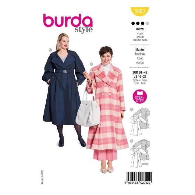 Patron Burda 5683 Manteau