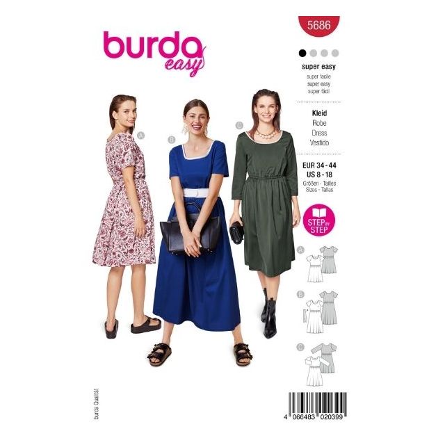 Patron Burda 5686 Robe