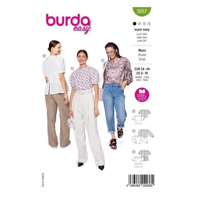 Patron Burda 5687 Blouse