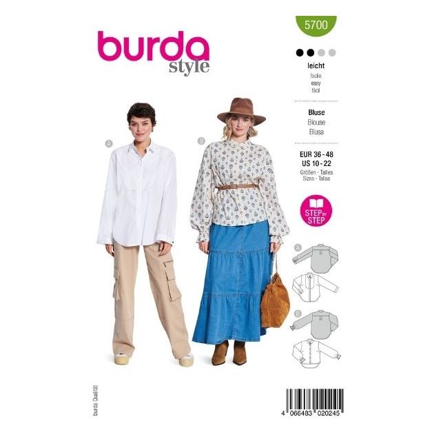 Patron Burda 5700 Blouse